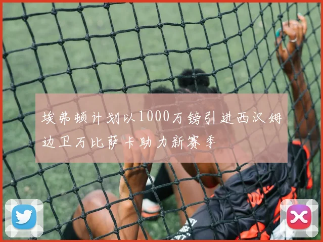 埃弗顿计划以1000万镑引进西汉姆边卫万比萨卡助力新赛季